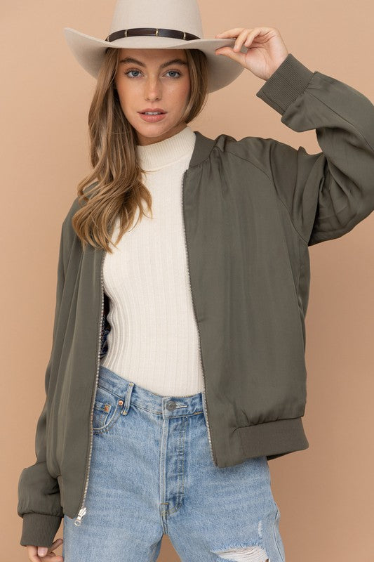 Stake Out Reversible Satin Paisley Bomber Jacket