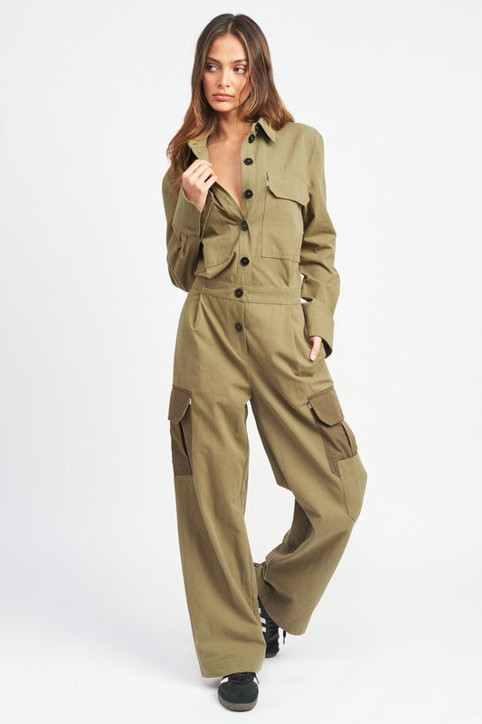 Back to Cargo Jumpsuit