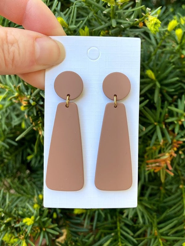 Foxy Brown Long Drop Acrylic Earrings