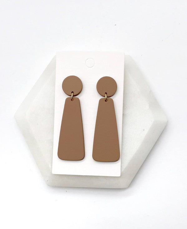Foxy Brown Long Drop Acrylic Earrings