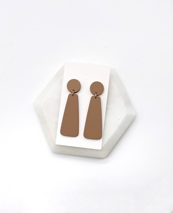 Foxy Brown Long Drop Acrylic Earrings