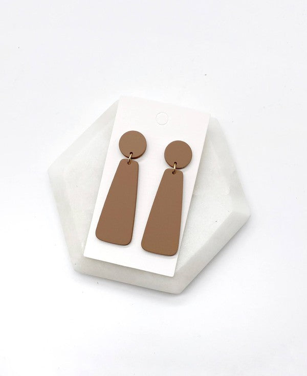 Foxy Brown Long Drop Acrylic Earrings