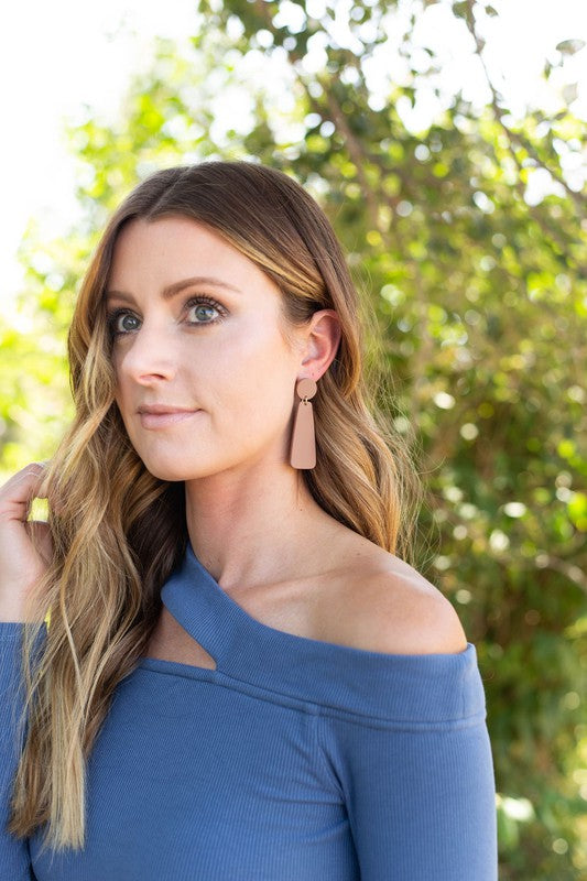 Foxy Brown Long Drop Acrylic Earrings