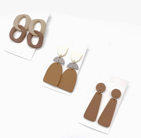 Foxy Brown Long Drop Acrylic Earrings