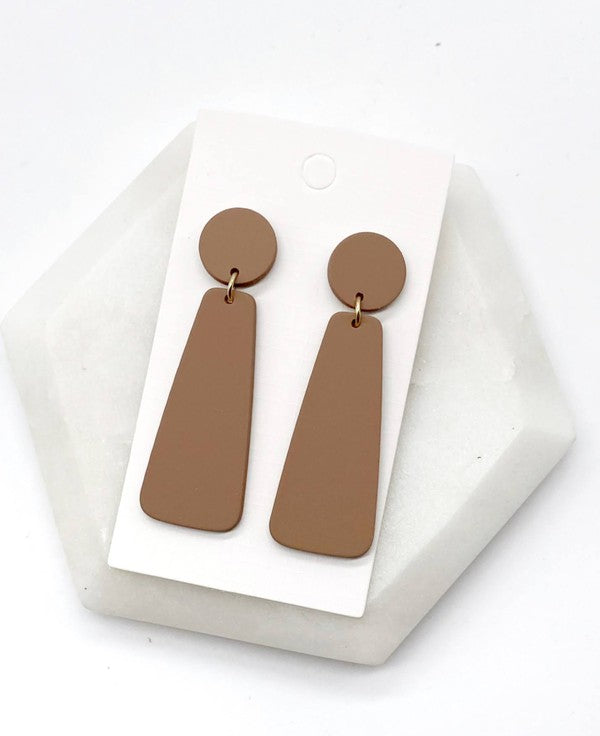 Foxy Brown Long Drop Acrylic Earrings