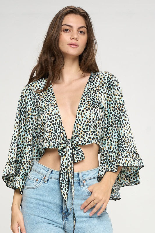 Wild Side Ruffle Crop Cardigan