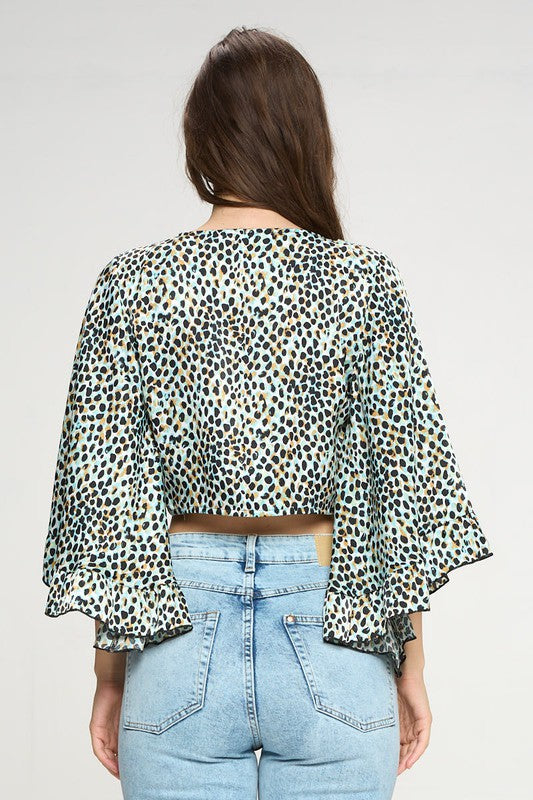 Wild Side Ruffle Crop Cardigan