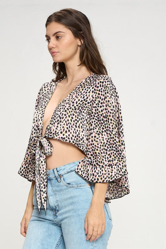 Wild Side Ruffle Crop Cardigan