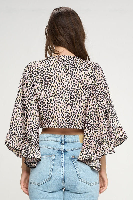 Wild Side Ruffle Crop Cardigan