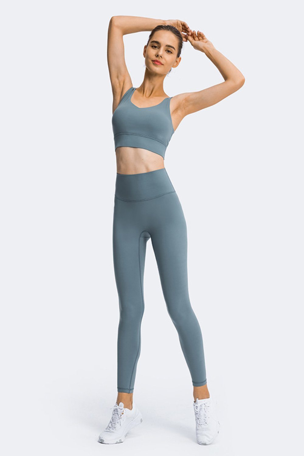 High Rise Ankle Length Yoga Leggings Trendsi