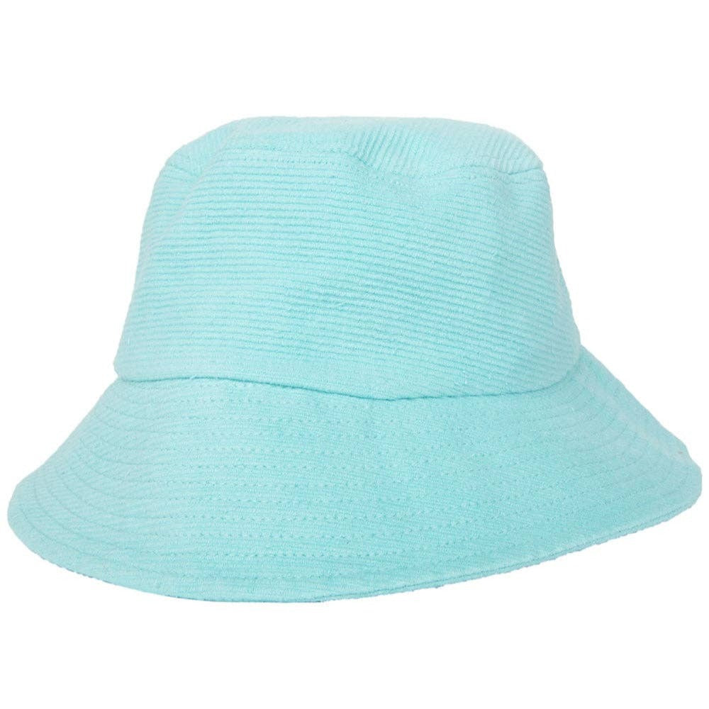 Aqua Blue Corded Bucket Hat Katydid