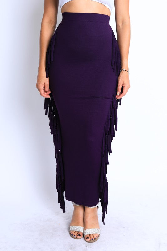 Fringed Out Maxi Skirt