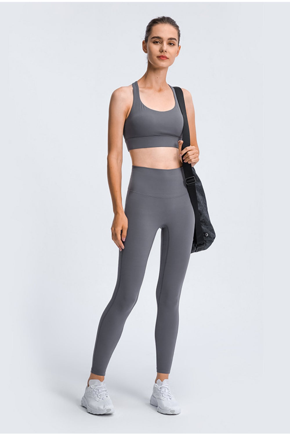 High Rise Ankle-Length Yoga Leggings Trendsi