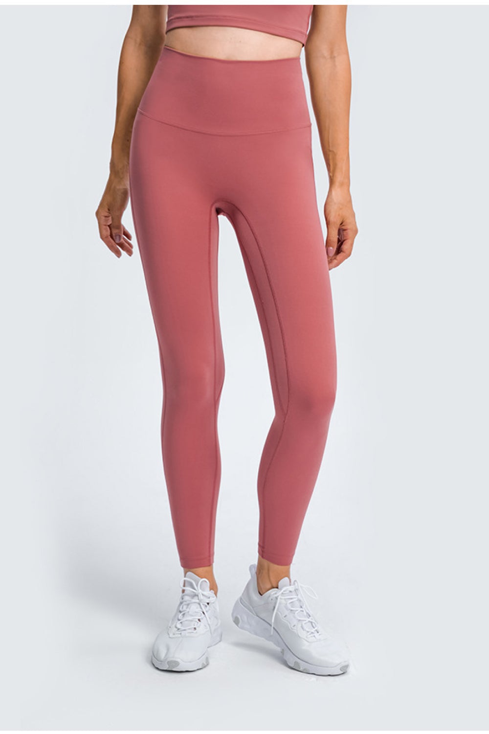 High Rise Ankle-Length Yoga Leggings Trendsi Salmon 4