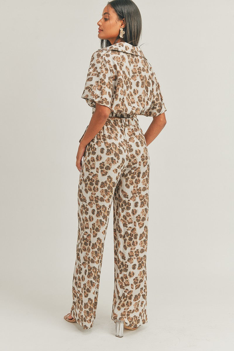 Wild Child Crop Top Animal Print Set