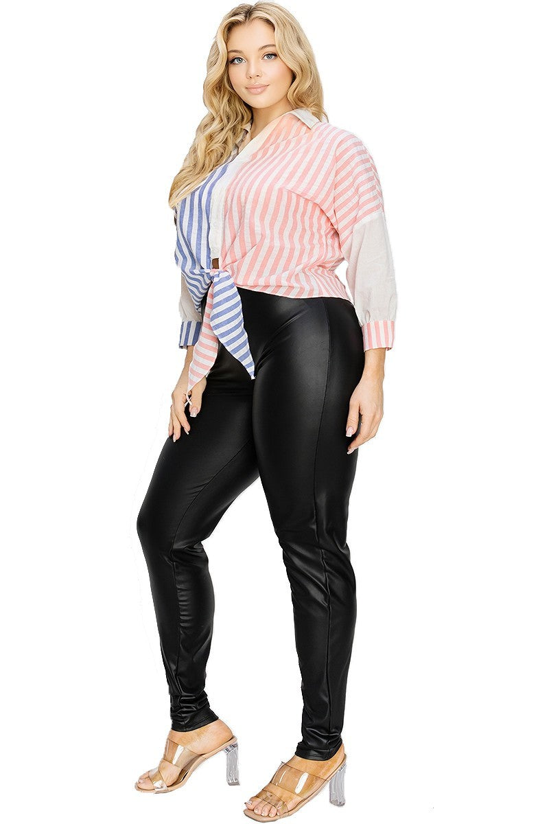 Nina Plus gold & floral pattern print belted romer