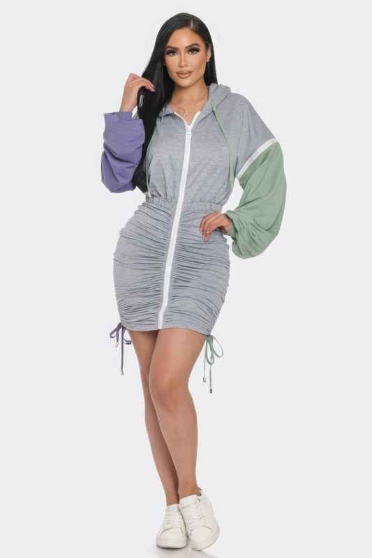Supersonic Detachable Zipper Mini Dress