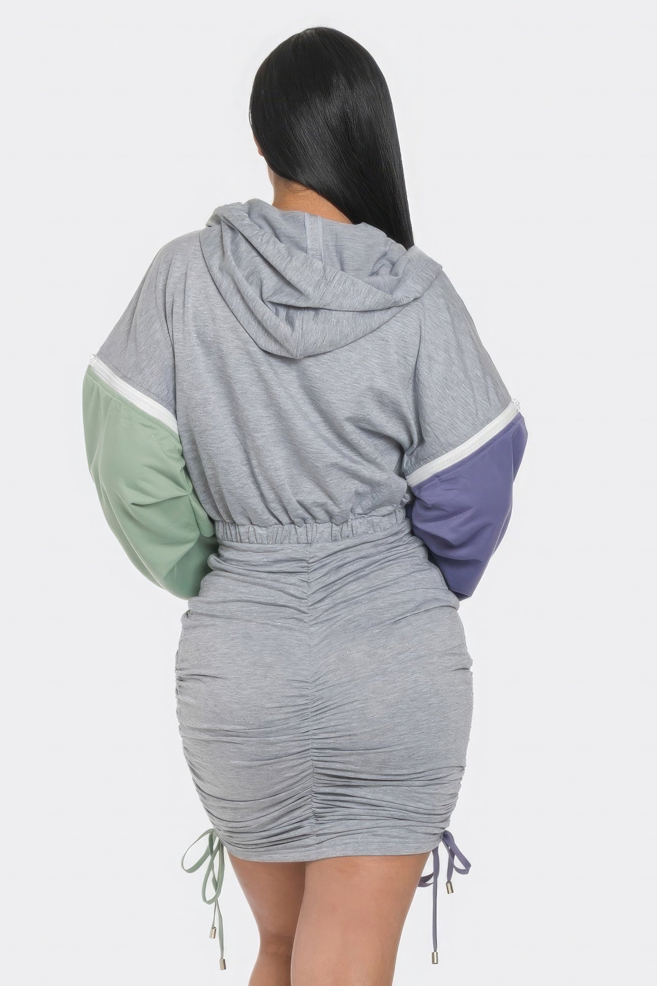Supersonic Detachable Zipper Mini Dress