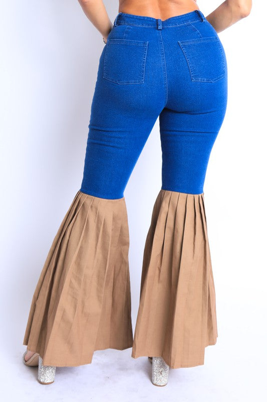 Candace Pleated Denim Pants