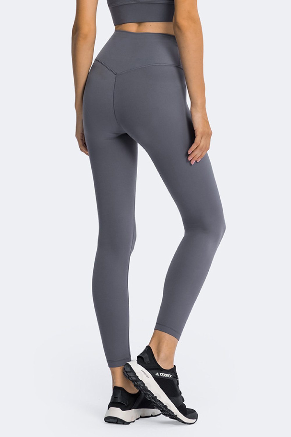 High Rise Ankle Length Yoga Leggings Trendsi