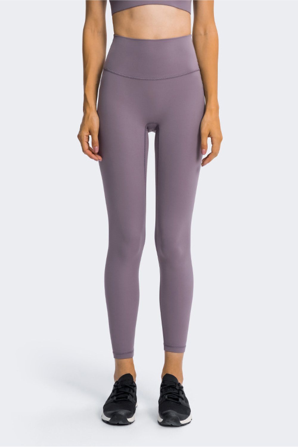 High Rise Ankle Length Yoga Leggings Trendsi Lilac 4