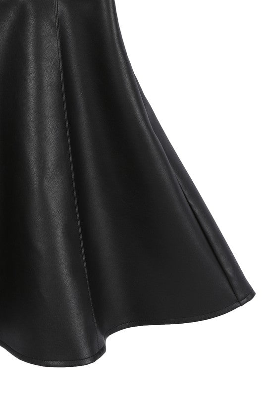 Belle Vegan leather Bustier Mini dress