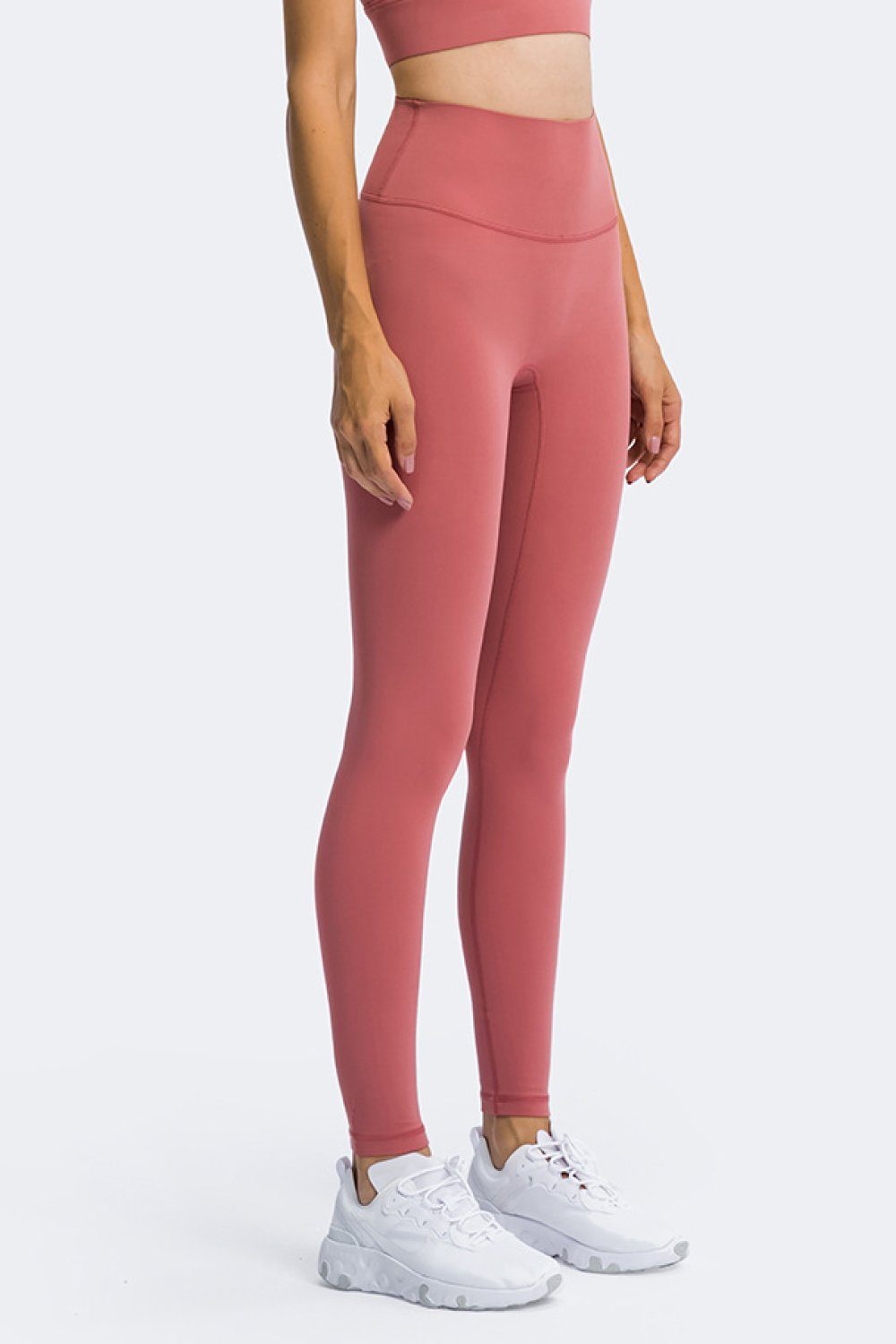 High Rise Ankle Length Yoga Leggings Trendsi Salmon 4