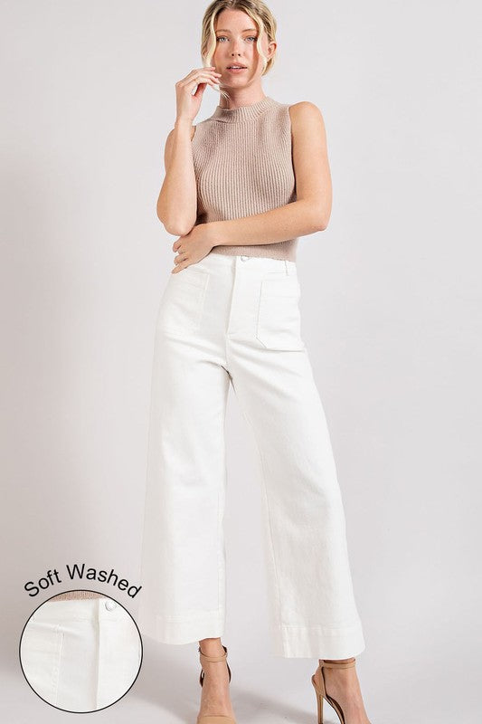 Home Body Soft Washed Wide Leg Pants