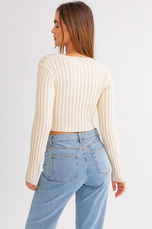 Never Better Asymmetrical Hem Sweater Top