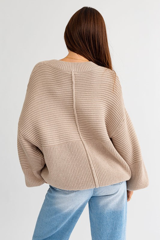 Hot CoCo Ribbed Knitted Sweater