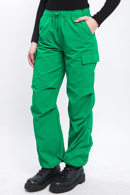 On Trend Loose Fit Parachute Cargo Pants