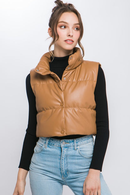 PYT Faux Leather Puffer