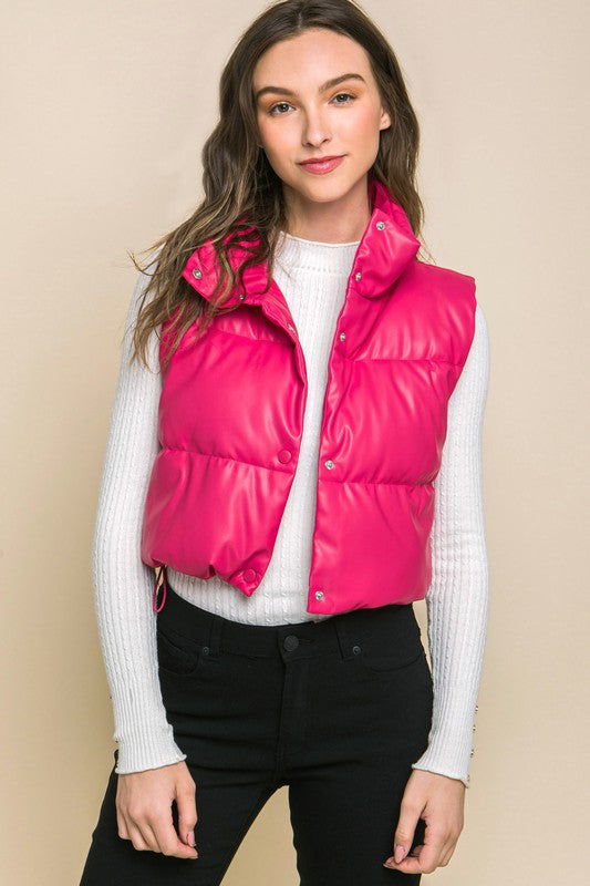 PYT Faux Leather Puffer
