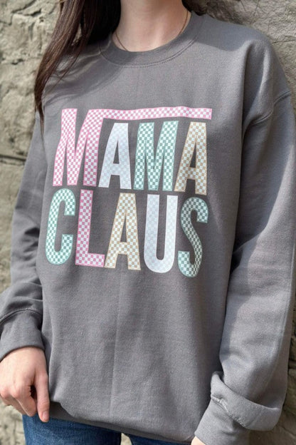 Checkered Mama Claus Sweatshirt