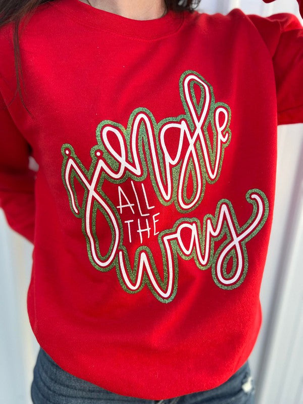Glitter Jingle All The Way Sweatshirt