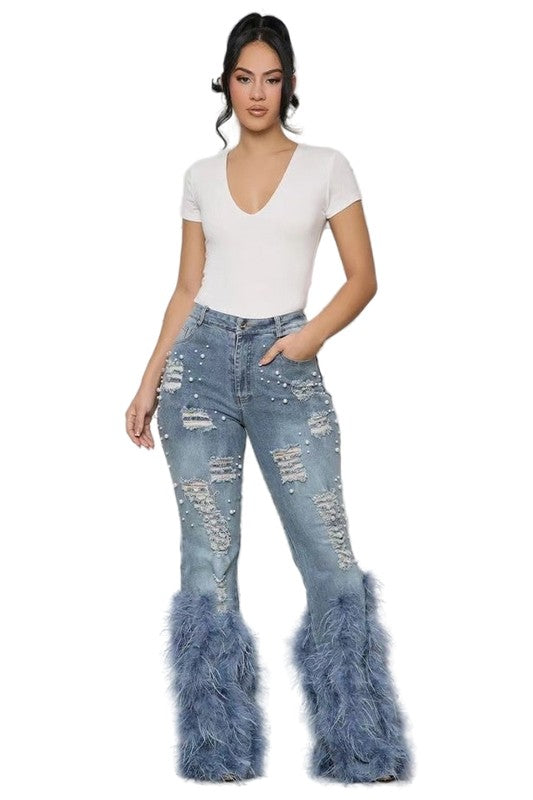 Fahrenheit Feathery Denim Jeans