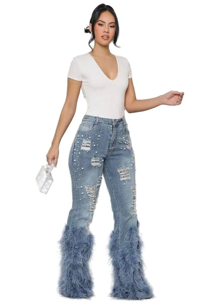 Fahrenheit Feathery Denim Jeans