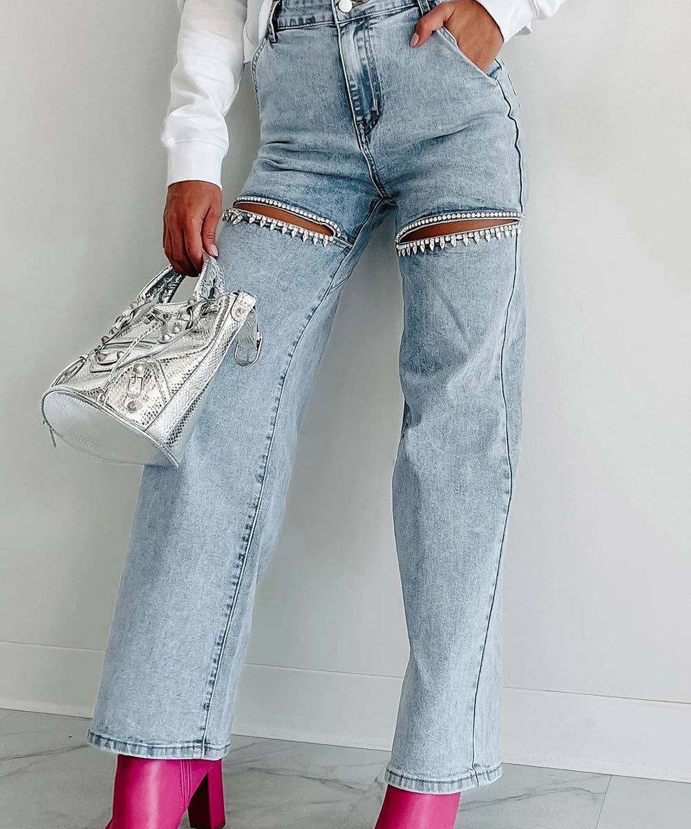 MULTI-POCKET HAND-DRILLED JEANS FOR RUGGED STYLE AND ARTISAN: Black / S