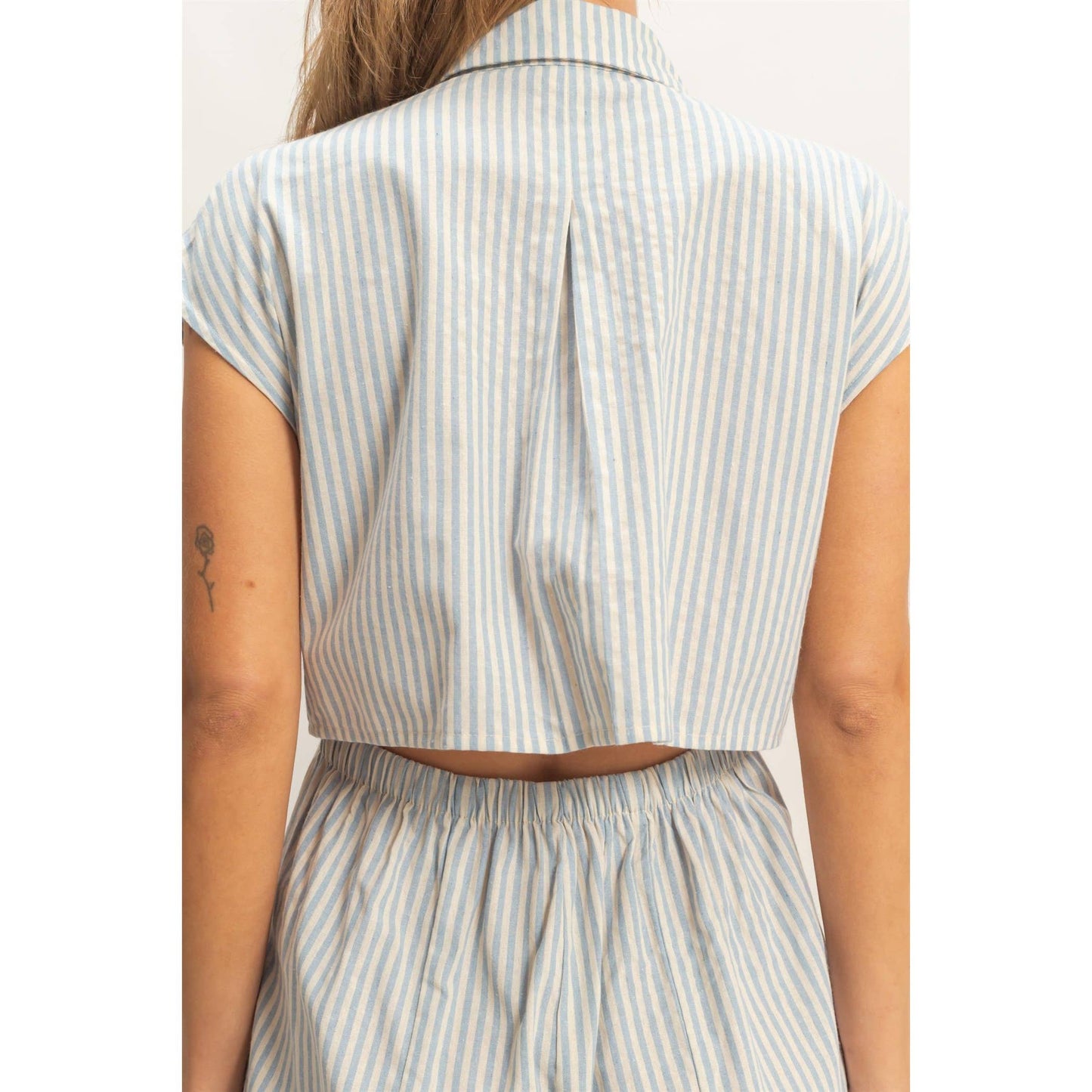 Easy Days Striped Button Down Jumpsuit