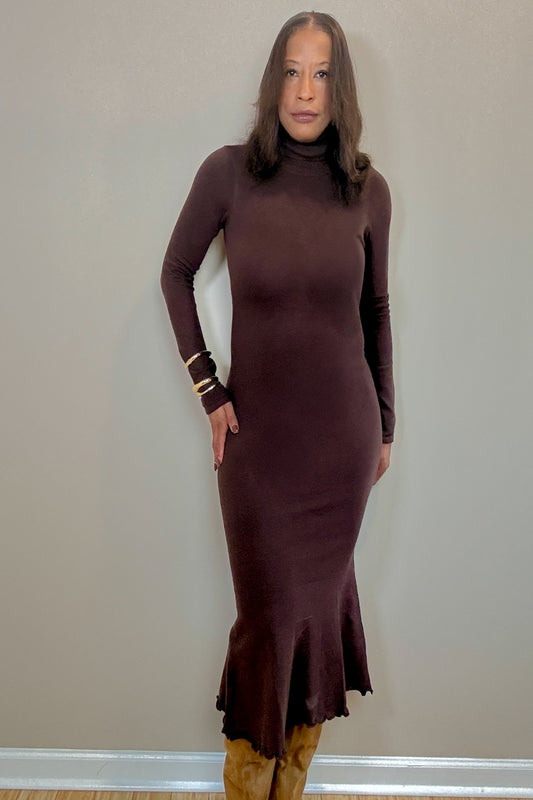 Fall like Me Midi Dress with Back Cutout