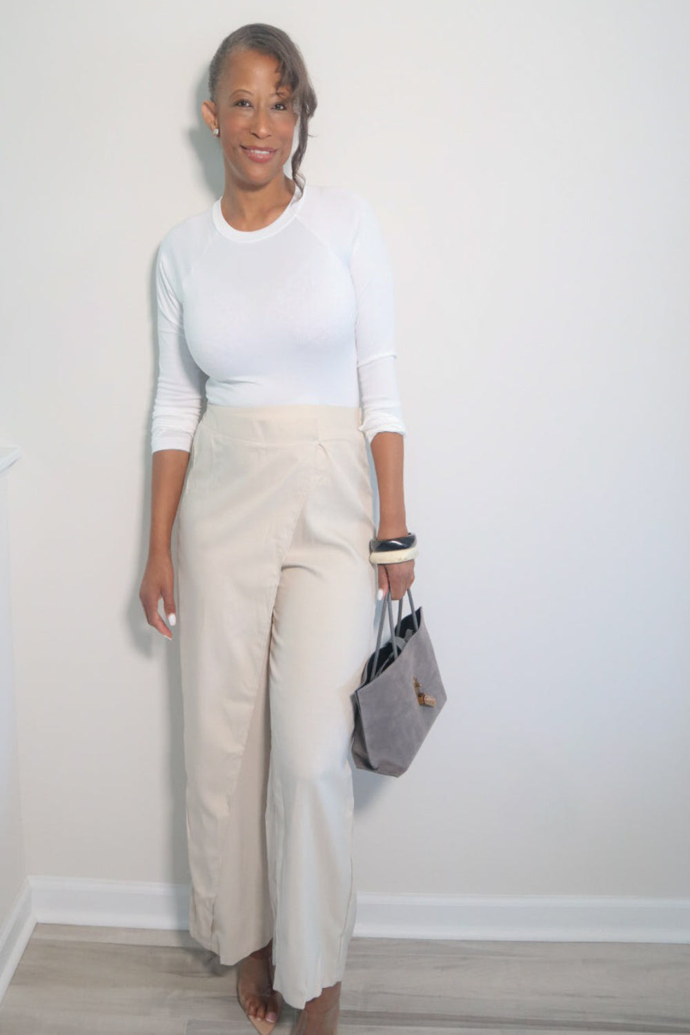 Fearless Asymmetrical Wrap Wide-Leg Pants