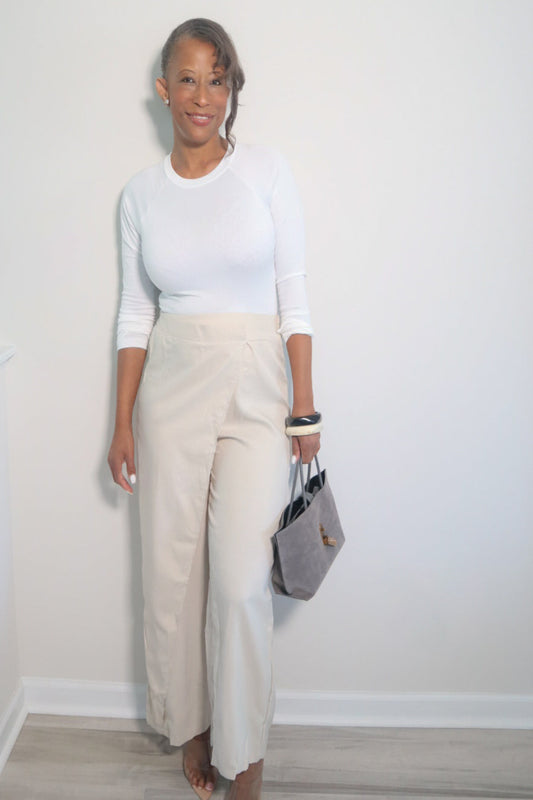 Fearless Asymmetrical Wrap Wide-Leg Pants