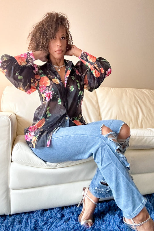 Nisha Flower Sleeve Shirt