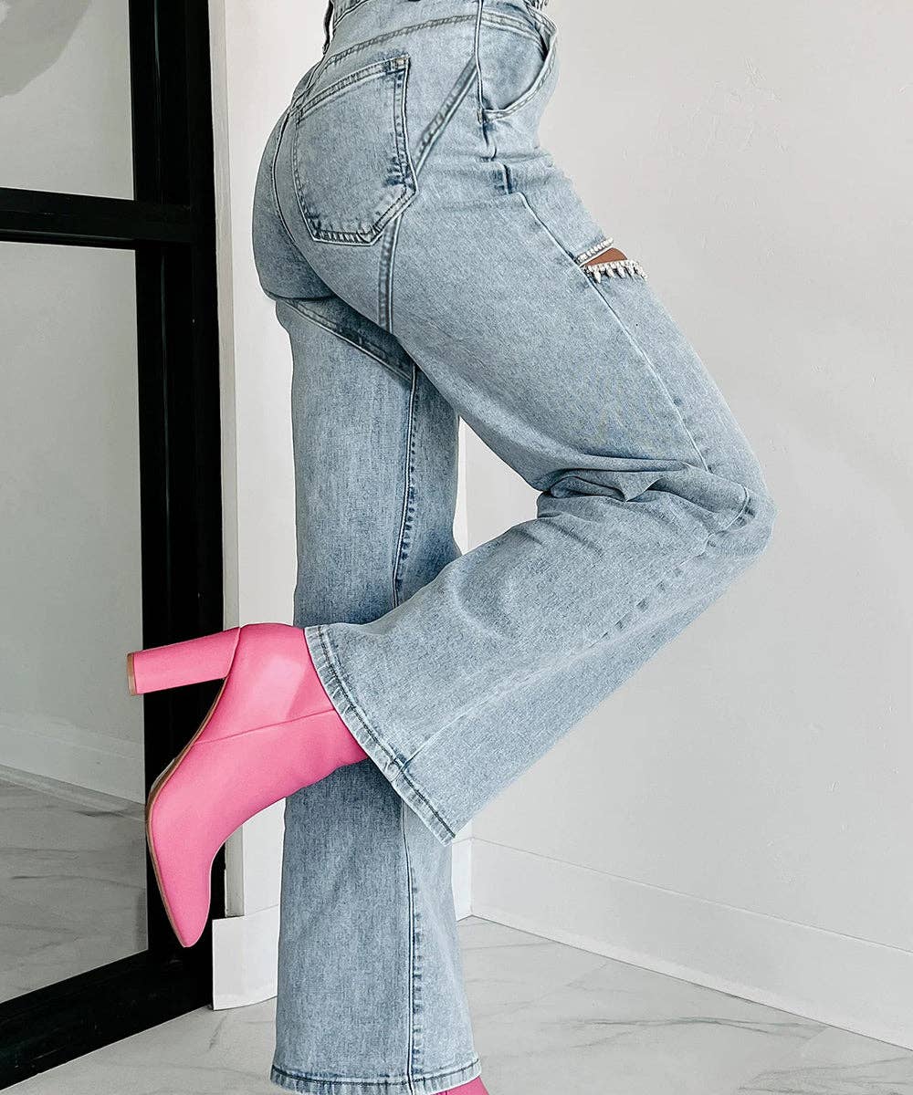 MULTI-POCKET HAND-DRILLED JEANS FOR RUGGED STYLE AND ARTISAN: Black / S