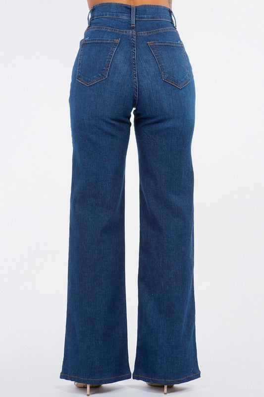 Wide Leg Jean in Dark Wash