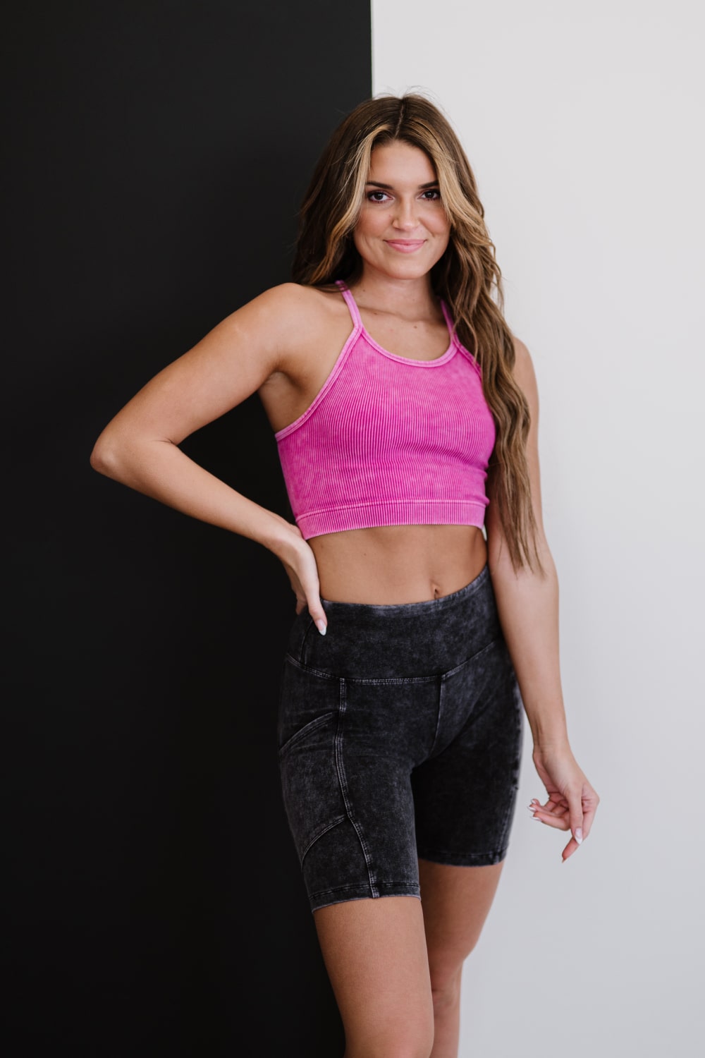 Zenana On the Move Full Size Run Ribbed Cropped Cami Trendsi 