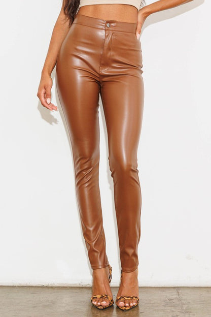 Ready for Anything Vegan Leather Skinny Jean