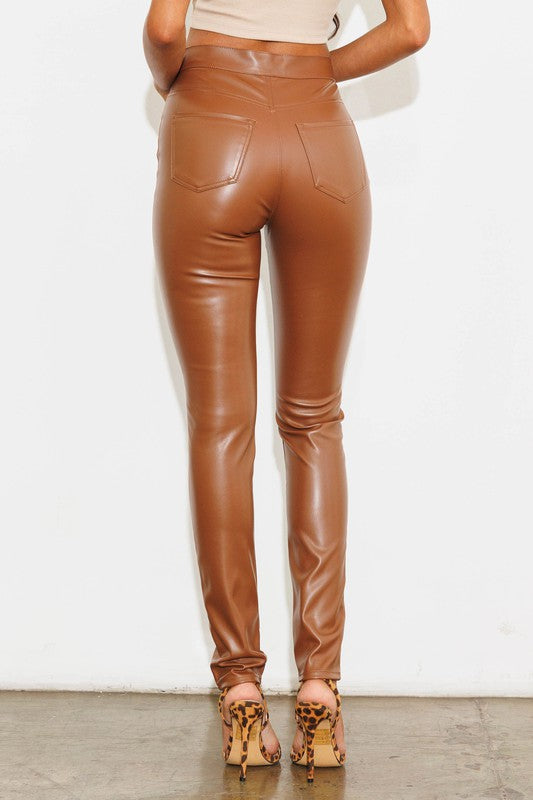 Ready for Anything Vegan Leather Skinny Jean
