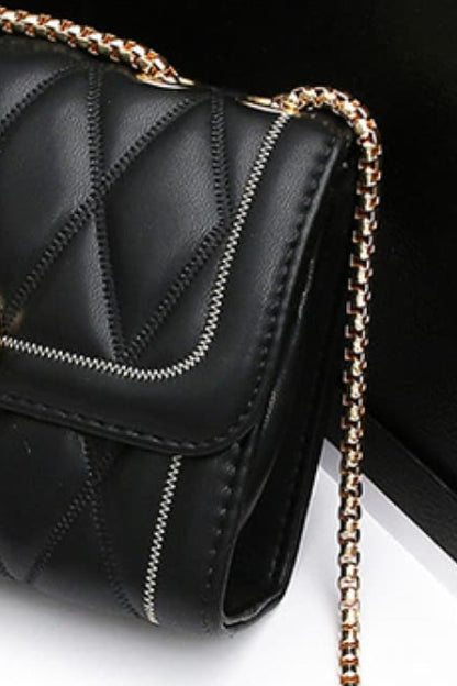 Pretty Heart Buckle PU Leather Crossbody Bag