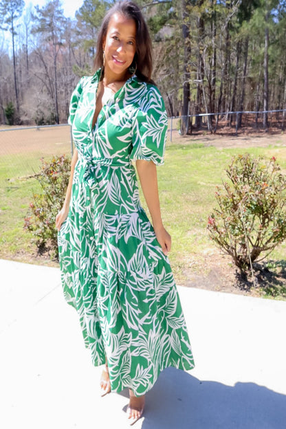 Southern Joy Floral Print Maxi Dress